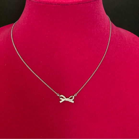 Kate Spade Necklaces | Silver Tone with Small White Stones | L 7.50" Adjustable
